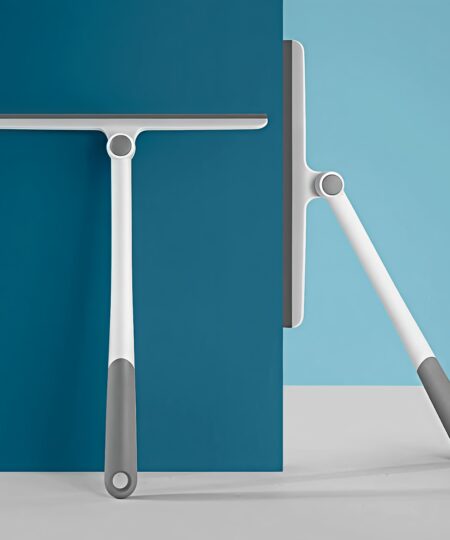 360 Degree Rotatable Silicone Shower Rotating T-shaped Glass Cleaner for Home Bathroom Toilet