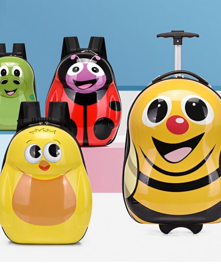 Cute Airline Approved Hardside Kid's Travel Trolley Luggage Animal Shape Kids Carry On Luggage Set for Toddlers Children