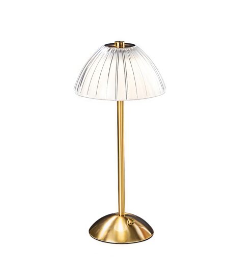 Portable Vintage Battery Operated LED Table Lamp Romantic Rechargeable Gold Cordless Table Lamp
