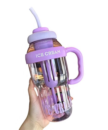 Portable Leak-Proof  40oz Cute Large Capacity Straw Cup 1200ML Kawaii Water Bottle with Straw and Handle