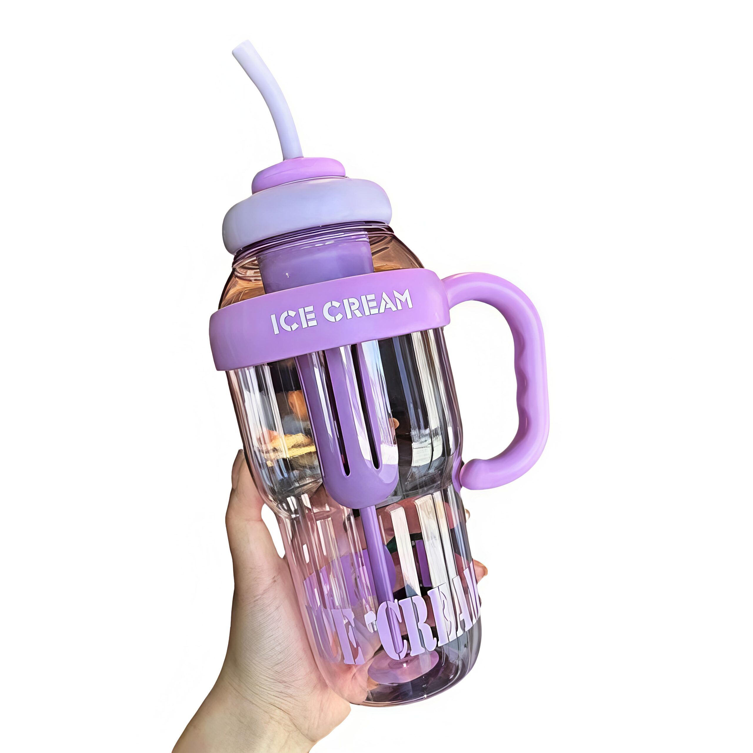 Portable Leak-Proof 40oz Cute Large Capacity Straw Cup 1200ML Kawaii Water Bottle with Straw and Handle