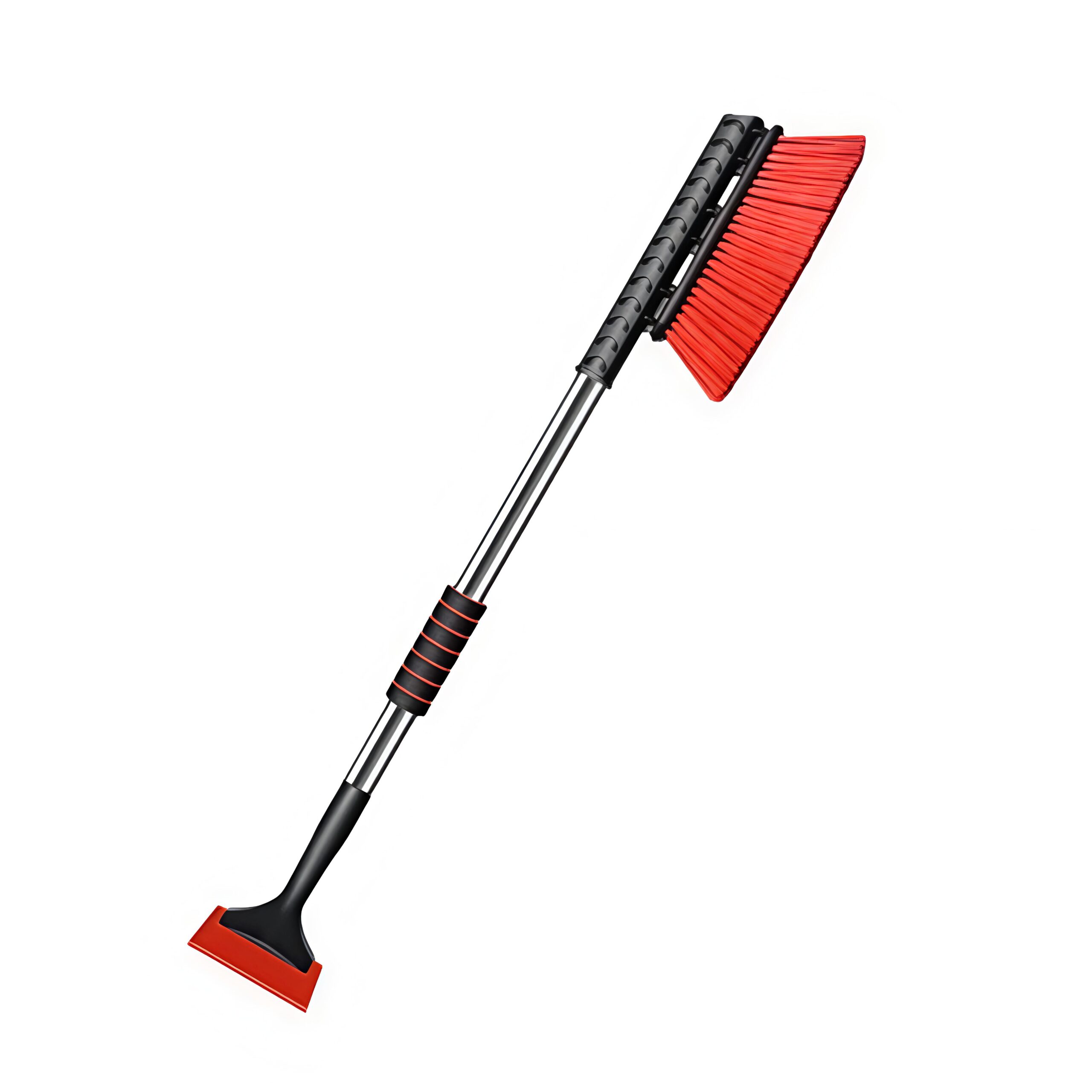 Adjustabl Foam Handle 2-in-1 Snow Scraper Extendable Snow Brush and Ice Scrapers for Car Windshield