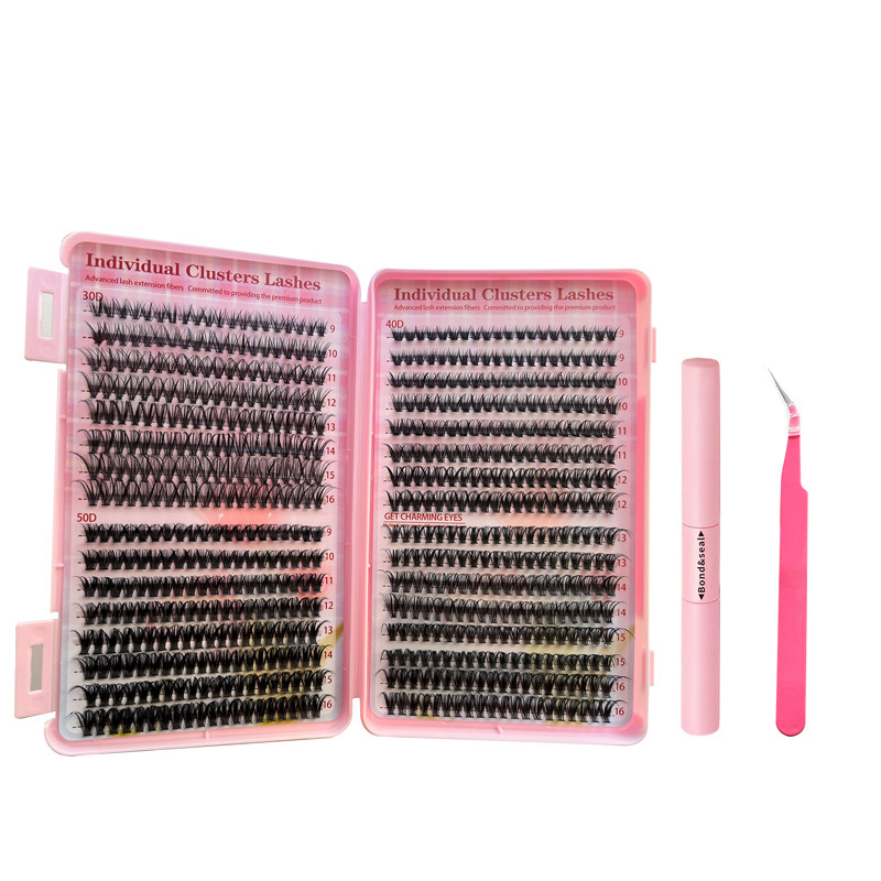 Natural Thick 30D/40D/50D Mix Lash Extension Kit DIY Gorgeous Eyes Fluffy Eyelash for Individual Lashes Kit