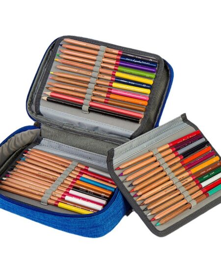Portable Removable Colored Pencil Pouch Bag Large 72 Slot Pencil Case Organizer for  Writing Supplies Organizer