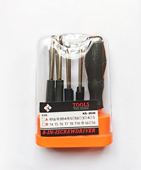 Small Multifunctional 8 in 1 Screwdriver Portable Mini Manual Combination Tool Multi-bit Screwdriver Set