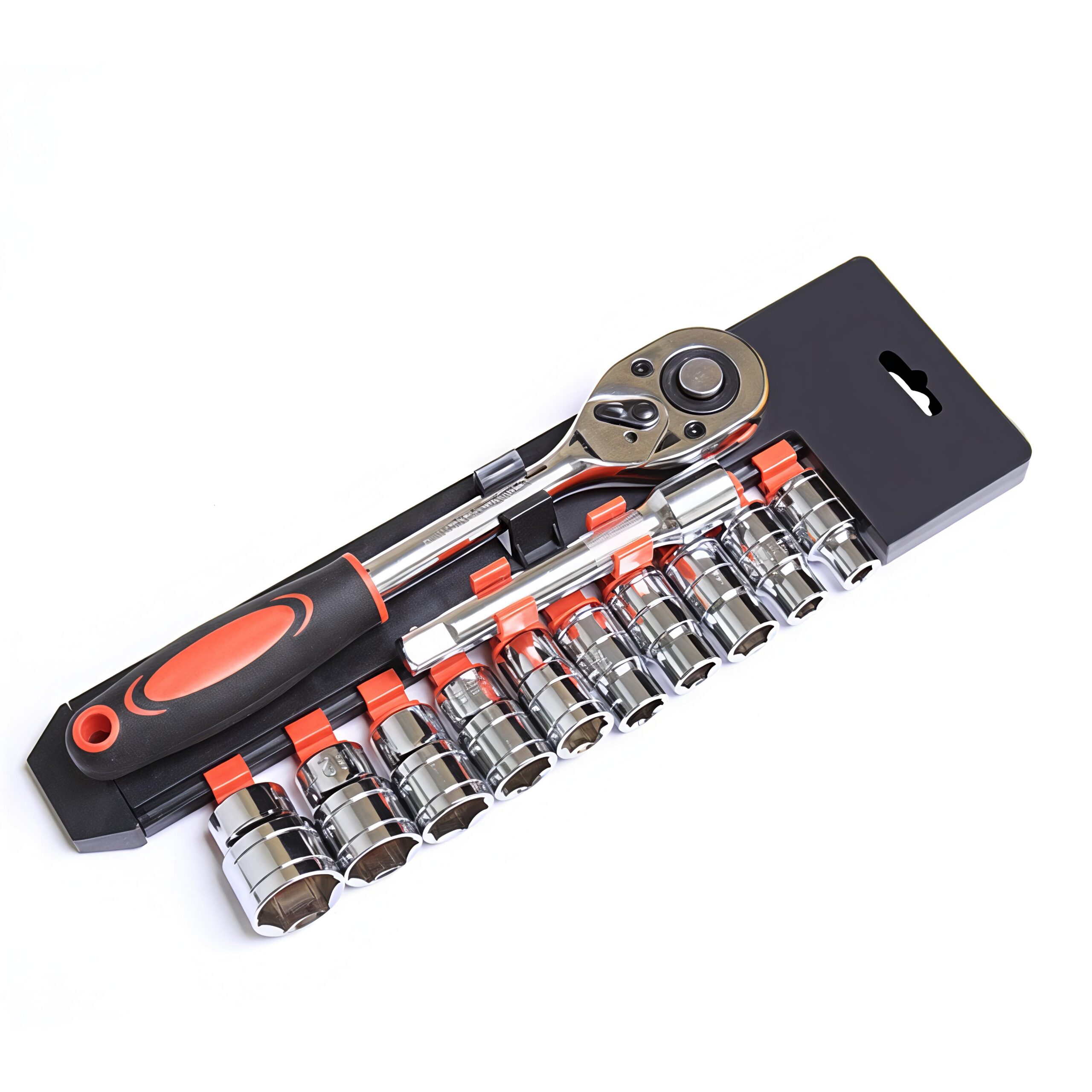 Drive Socket Set 12pcs 1/4 Inch Mini Ratchet Socket Wrench Set for Automotive Hardware Repair Tools