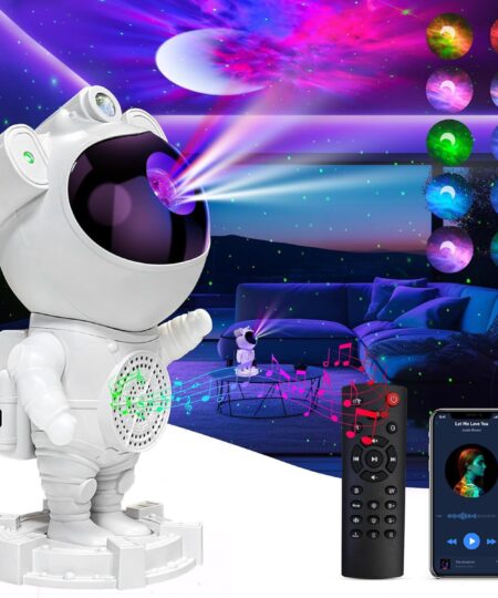 Astronaut Galaxy Projector Light Remote Control Galaxy Moon Nebula Ceiling Night Light with Bluetooth Speaker
