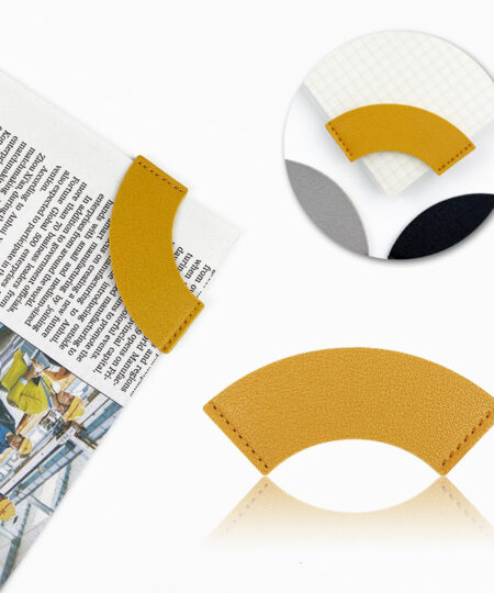 Reading Lovers PU Leather Arc-Shaped Bookmarks Cute Corner Page Book Marks for School Office Home Supplies