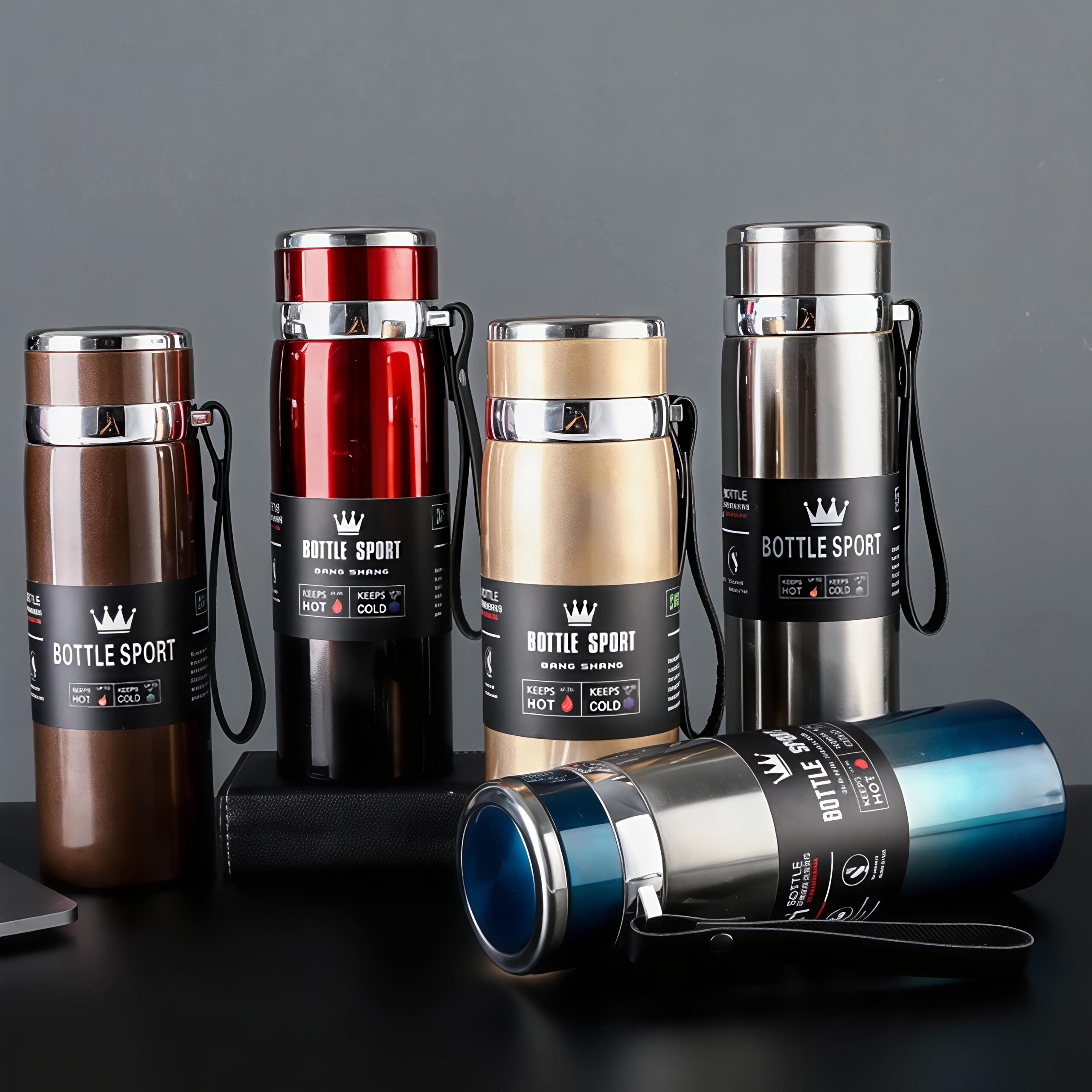 Portable 1000ML Stainless Steel Vacuum Insulated Drink Mug Wide Mouth Design Thermal Coffee Tea Bottle