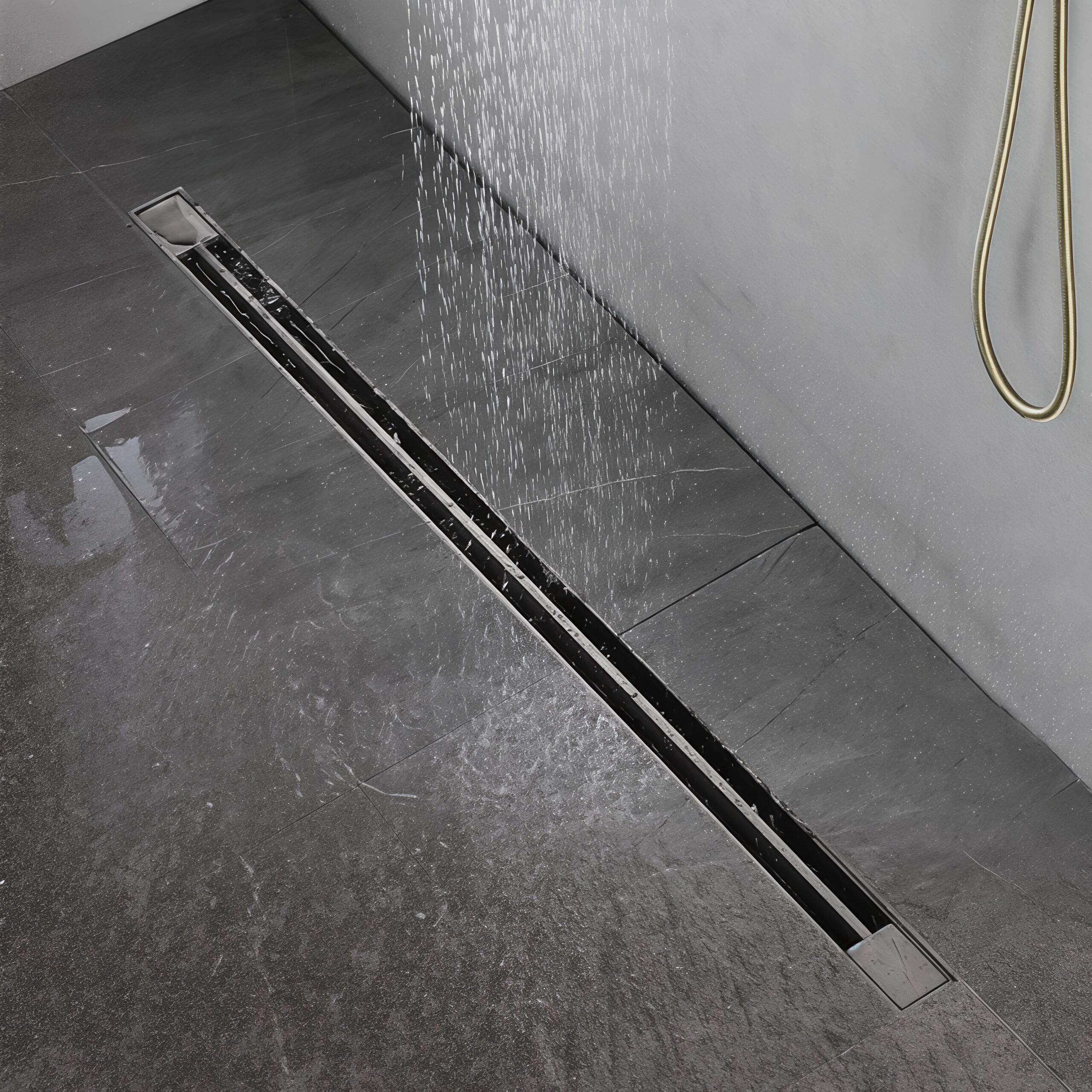 Odor-Proof Long Linear Shower Drain Stainless Steel Narrow Linear Floor Drain