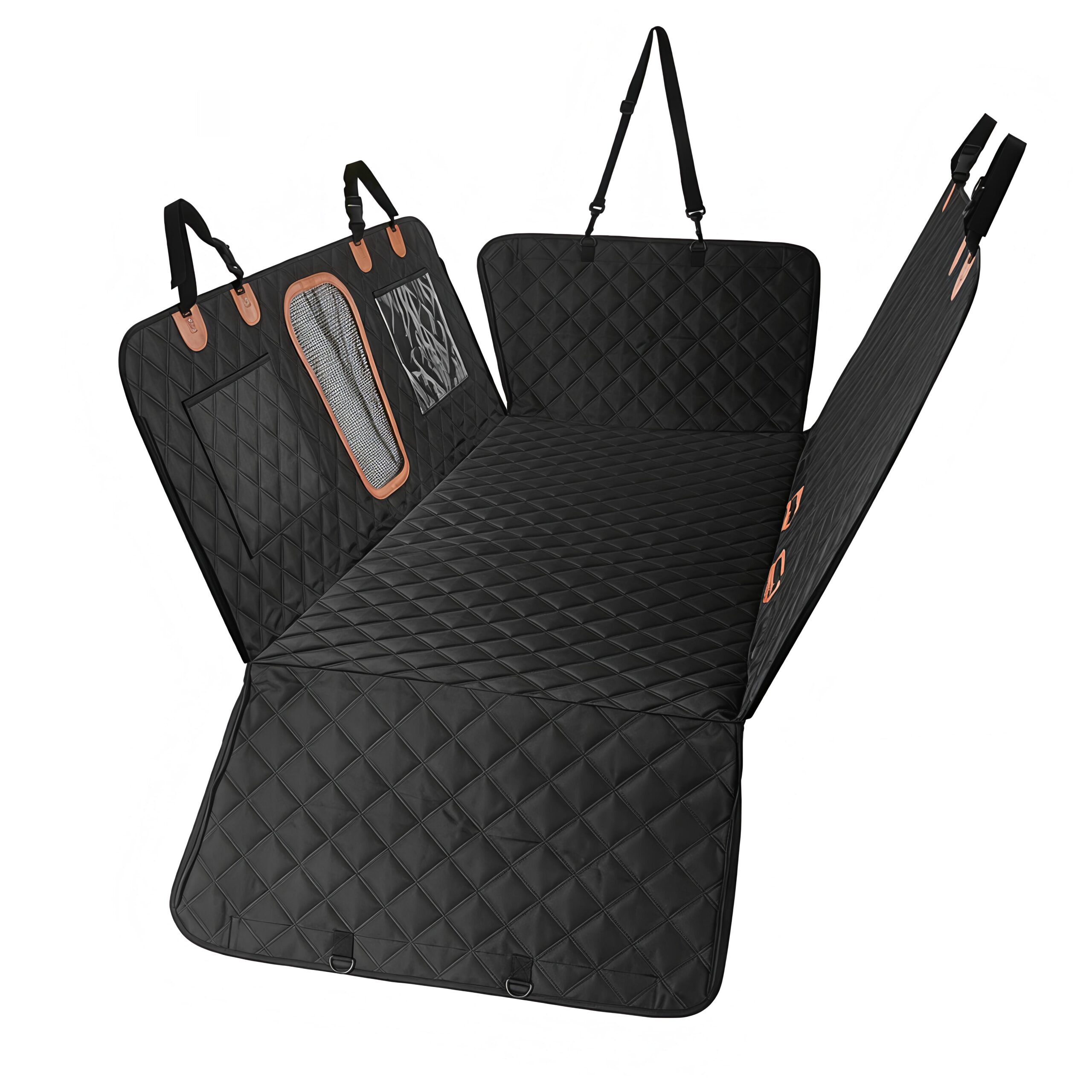 Waterproof Dog Car Seat Cover Durable Hard Bottom Pet Seat Cover for Back Seat for Cars Pet Backseat Covers - Image 2