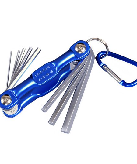 Heavy Duty Adjustable Metal Metric Allen Wrench Set Folding Hex Key Wrench for Hex Head Socket Screw