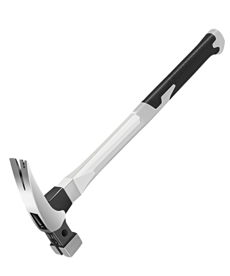 Square Head Steel Woodworking Nail Striking Tools Non Slip Reinforced Claw Hammer for Professional Construction Work