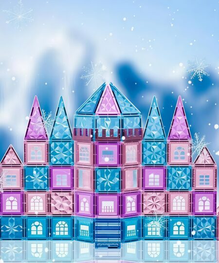 3D Diamond Dolls Princess Castle Building Blocks Magnetic Castle Frozen Tiles for Educational Pretend Play Toys