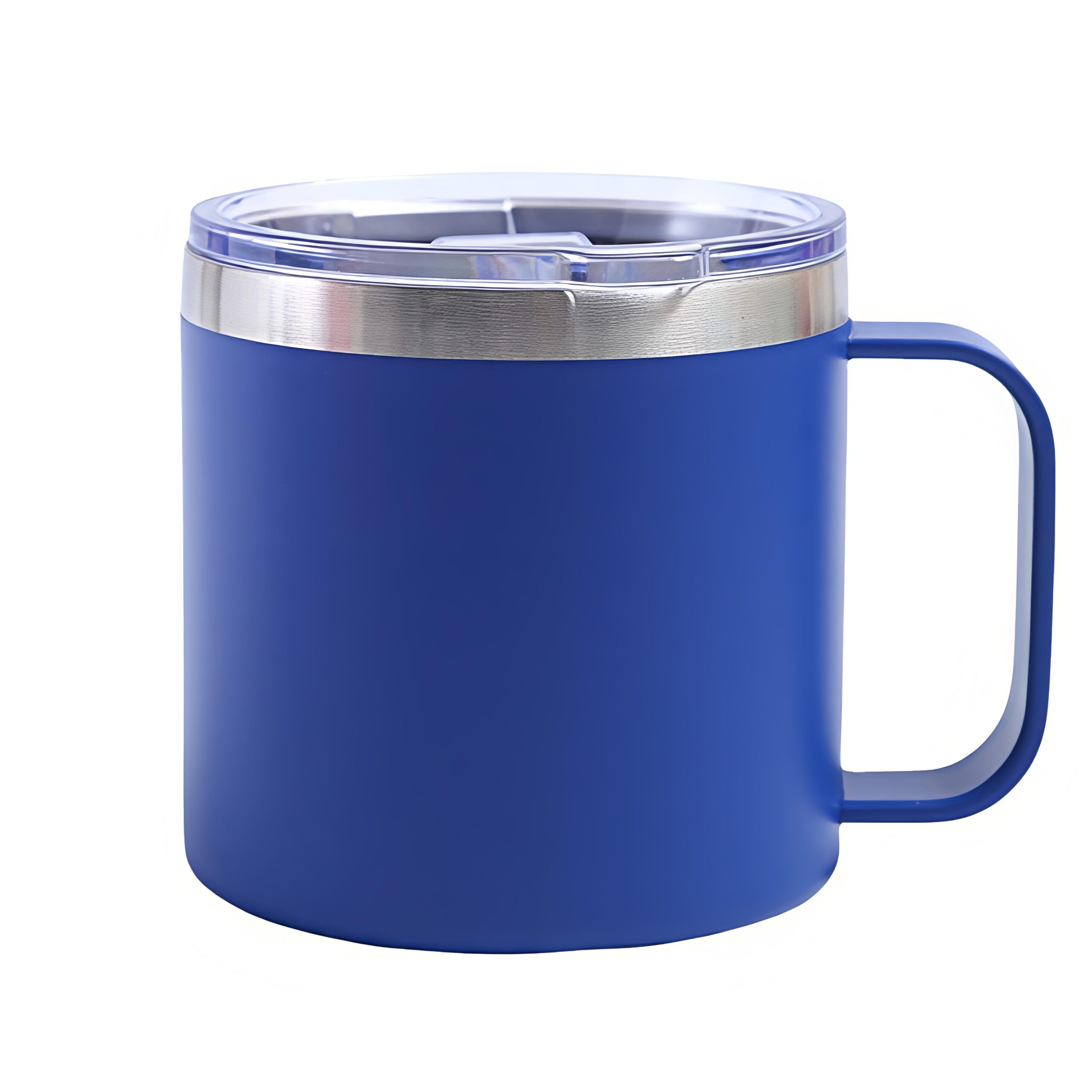 Colorful Double Wall Vacuum Coffee Cup 12 oz Insulated Stainless Steel Travel Coffee Mug with Handle Lids