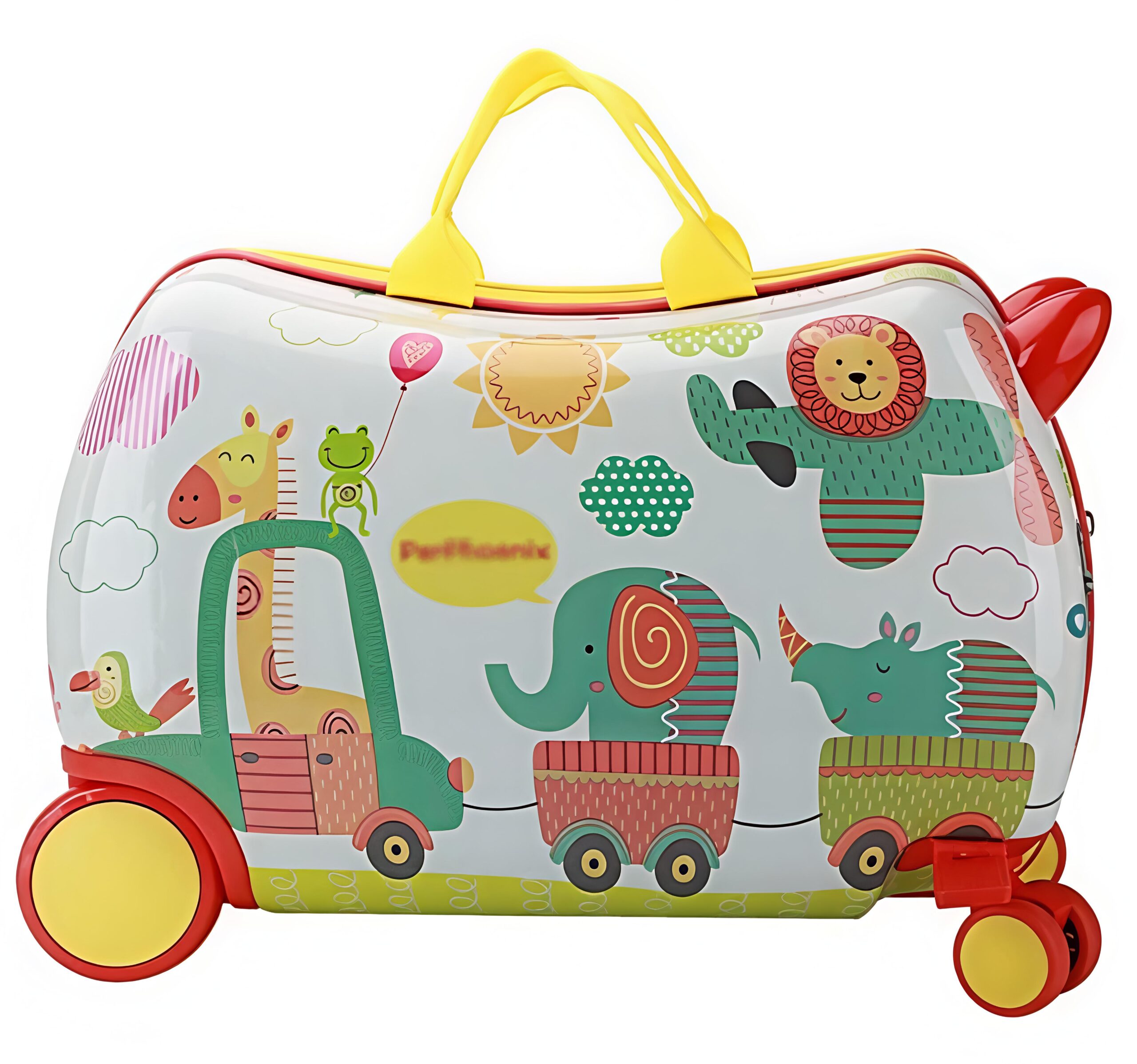 Multi-Functional Sit and Ride Cartoon Suitcase Cute Baby Carry on Travelling Bags Luggage for Travel Trip