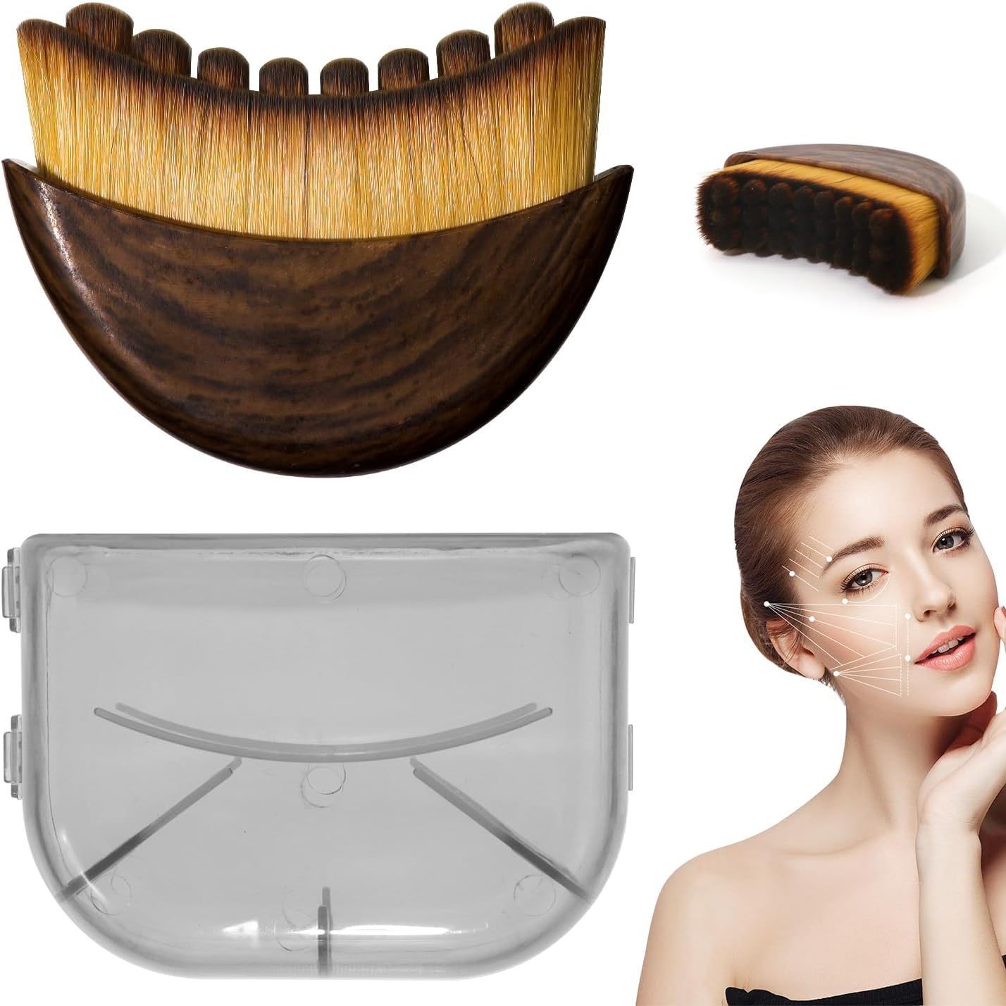 Dual Use Washable Drainage Massager Lymphatic Contour Face Brush for Face Chin Neck Relaxation