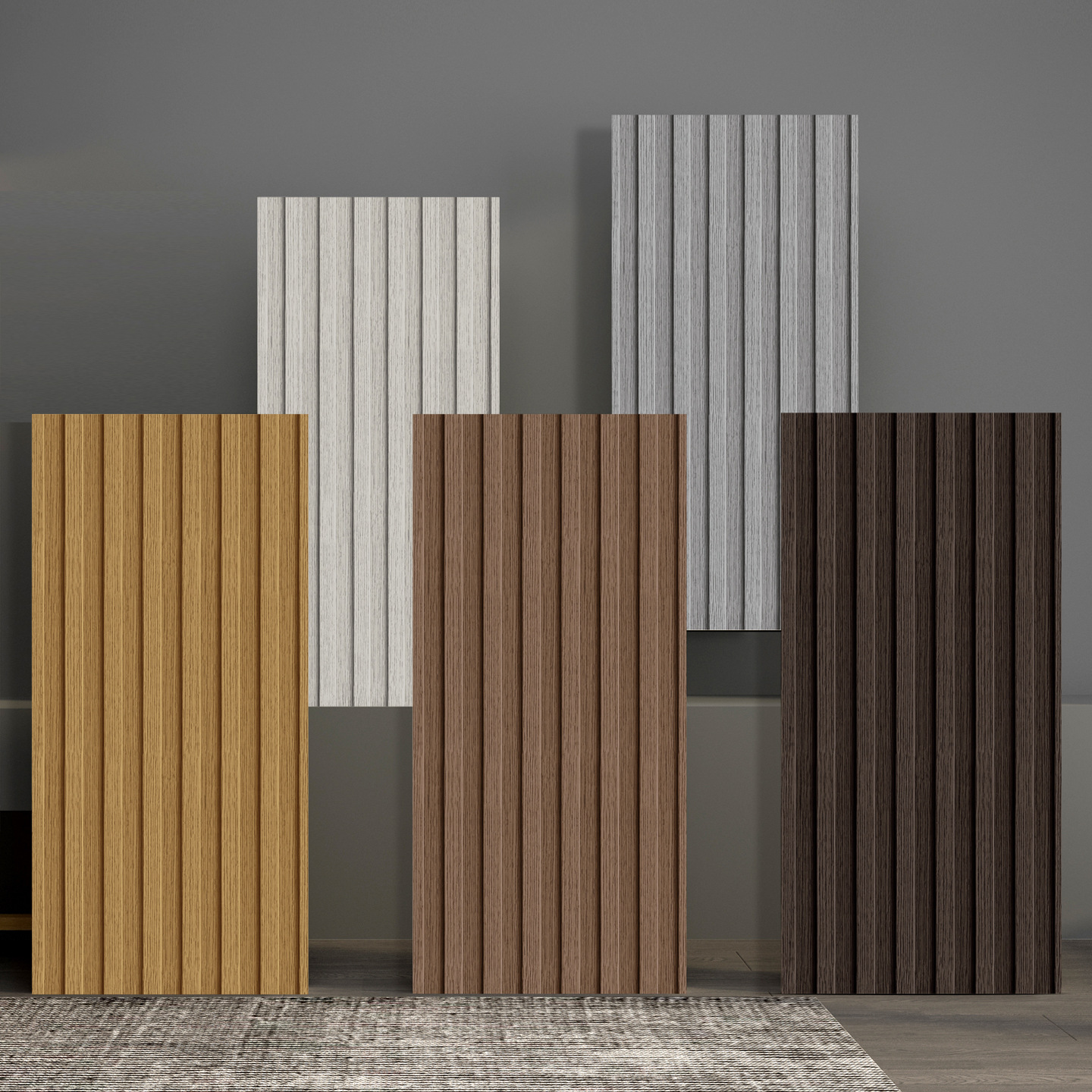 3D Self-adhesive Wood Slat Wall Panels Slat Design 3D Wall Panels for Interior for Hotel Home Wall Decor