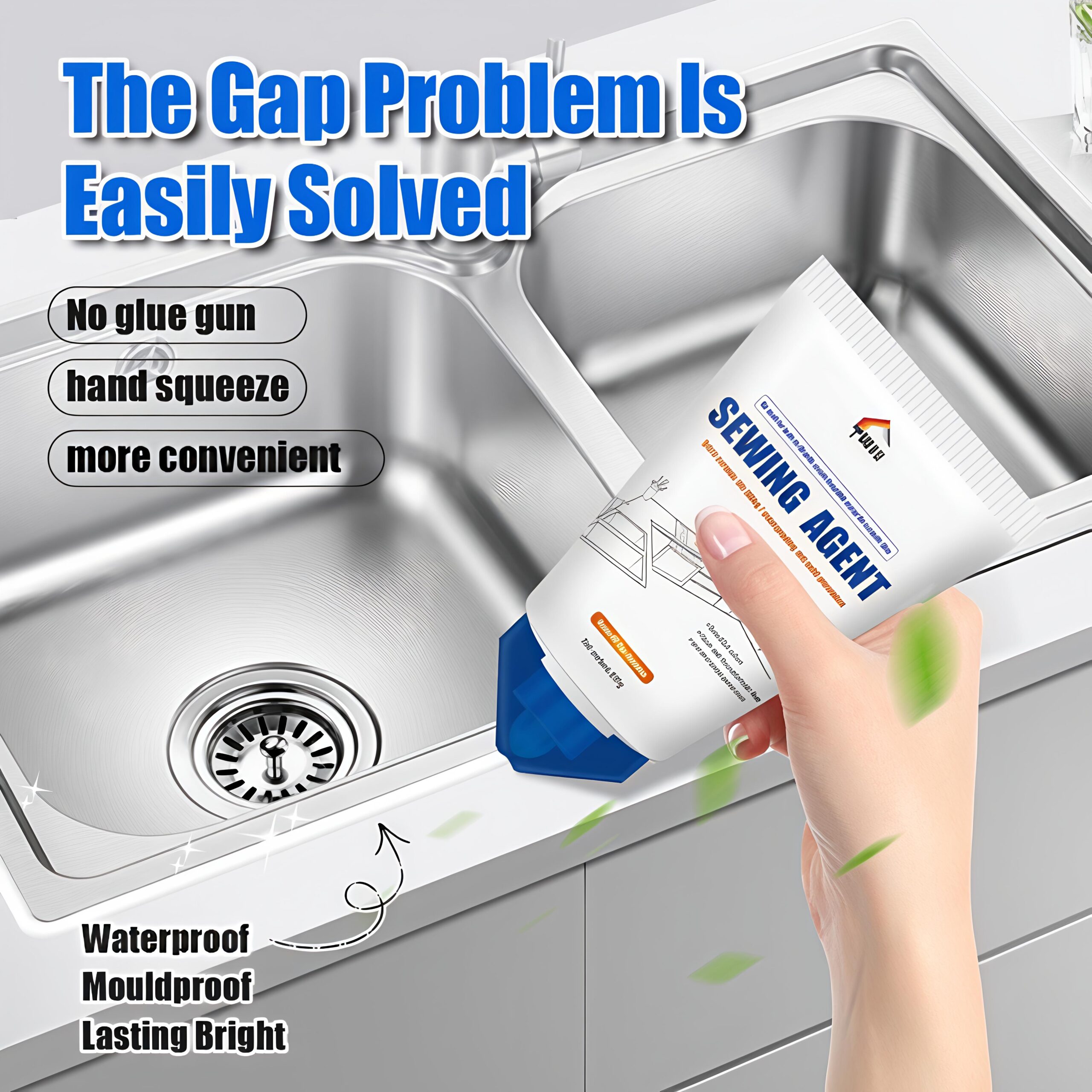 Color Matched Waterproof Mold Resistant Tile Caulk Mildew Proof Tile And Fixture Sealant For Sink Bathtub Toilet